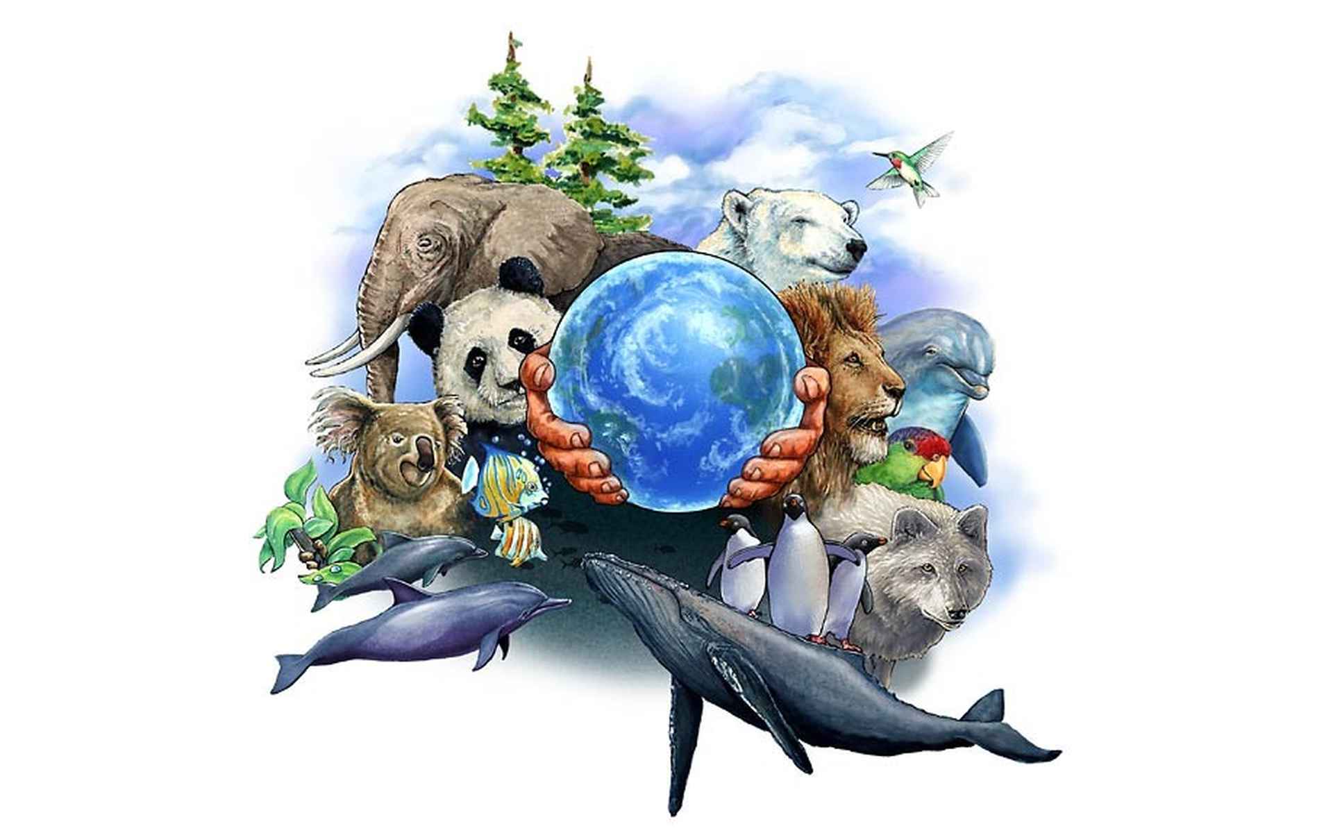 Жила была планеты земля. Земной шар с животными. Животные планеты земля. Защита природы животные. Планета животных.